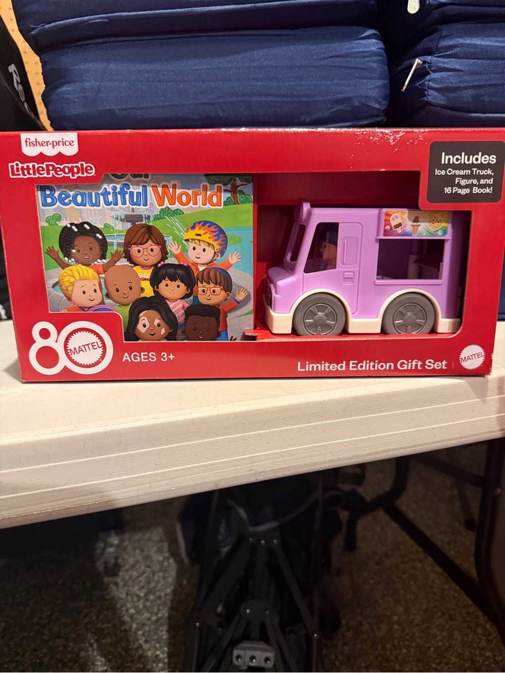 Fisher-Price Little People Purple Ice Cream Truck Gift Set